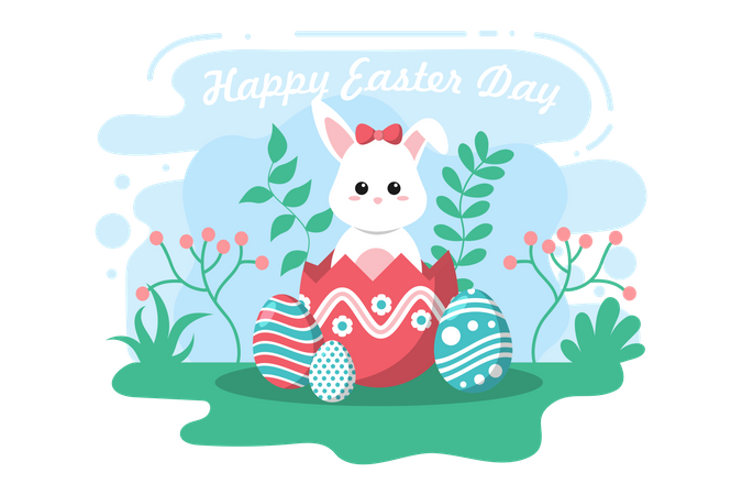 Happy Easter Day Illustration