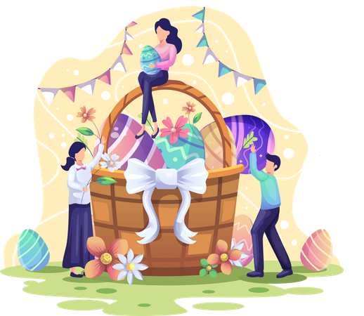 Happy Easter day Illustration
