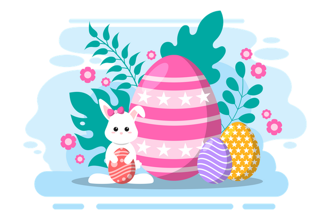 Happy Easter Day  Illustration