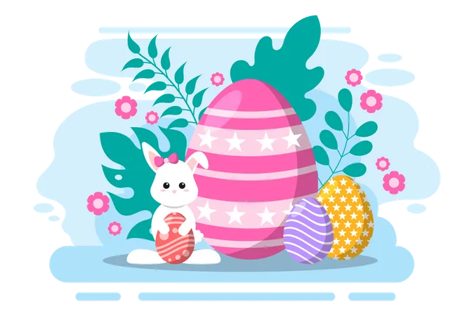 Happy Easter Day  Illustration