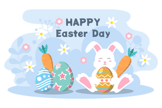 Happy Easter Day  Illustration