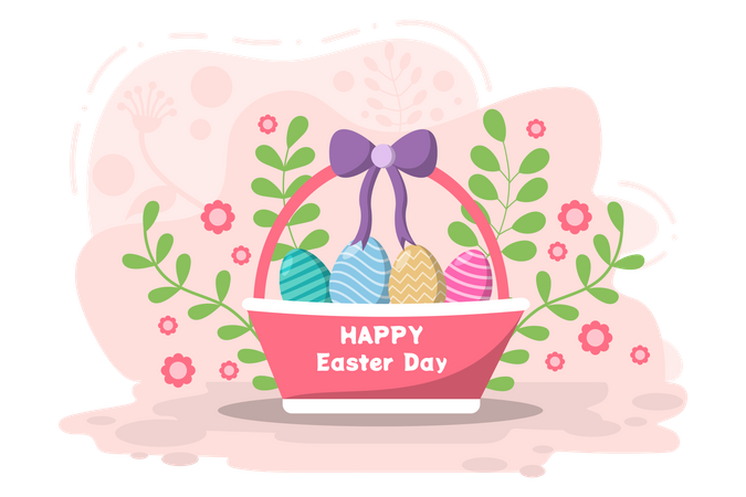 Happy Easter Day  Illustration