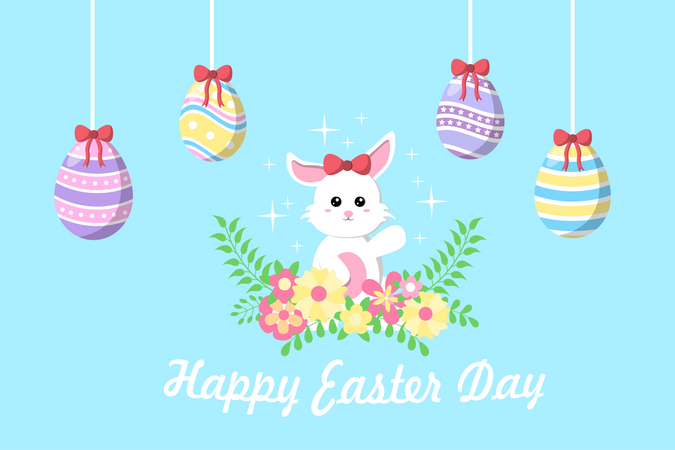 Happy Easter Day  Illustration