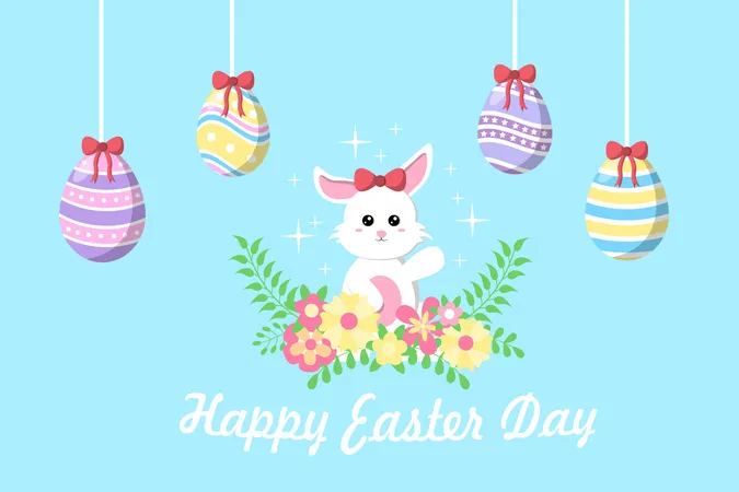 Happy Easter Day  Illustration