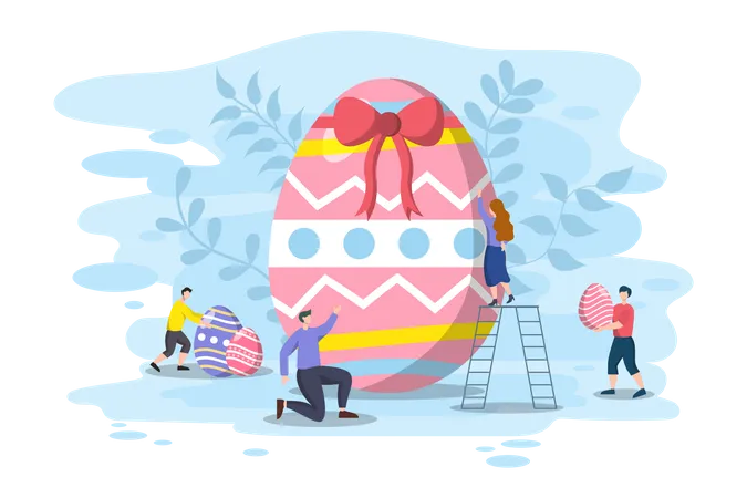 Happy Easter Day  Illustration