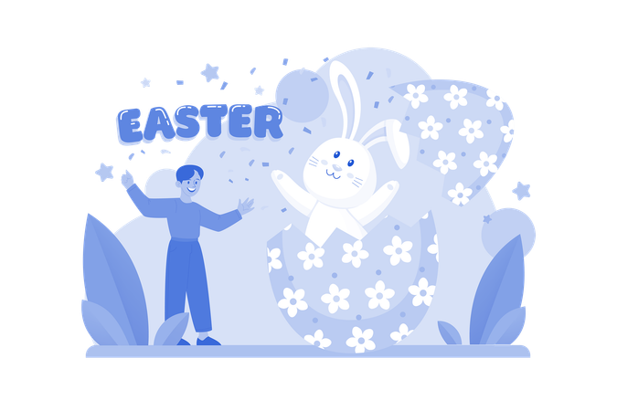 Happy Easter Day  Illustration