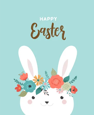 Happy Easter greeting card  Illustration