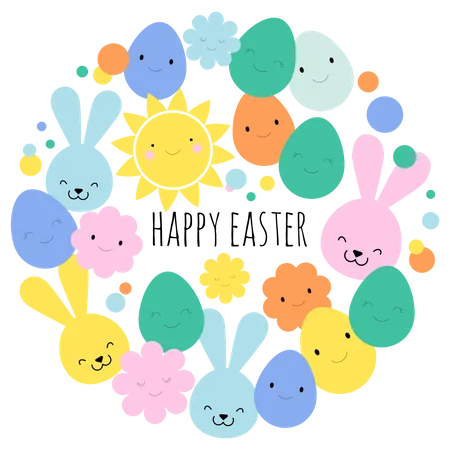 Happy Easter  Illustration