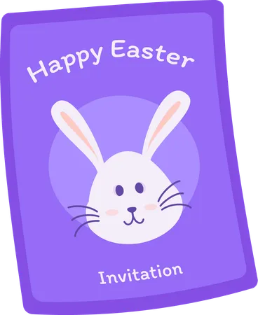 Happy Easter Invitation  Illustration