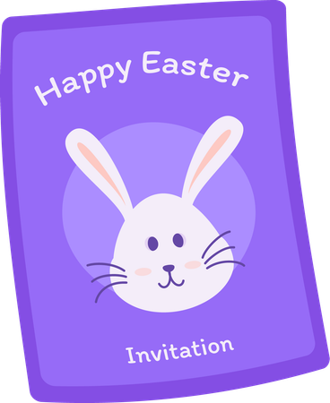 Happy Easter Invitation  Illustration