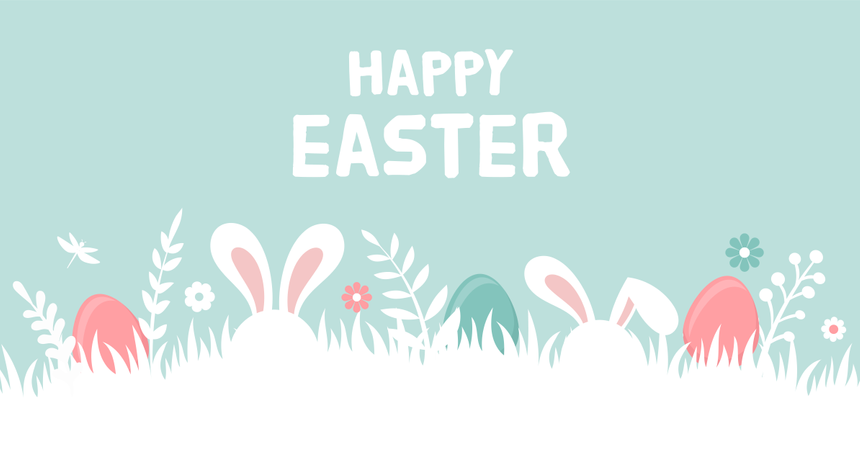 Happy Easter poster  Illustration