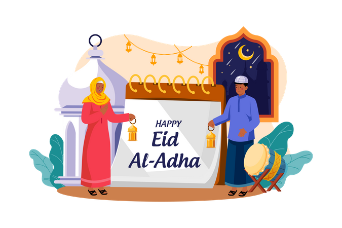 Happy Eid Illustration