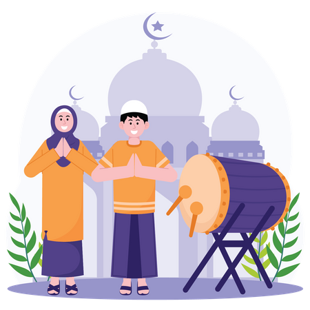 Happy Eid Al Adha  Illustration