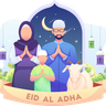 happy eid al adha illustrations