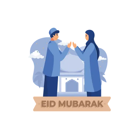 Happy Eid al-fitr Illustration