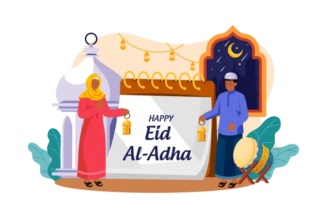 Happy Eid  Illustration