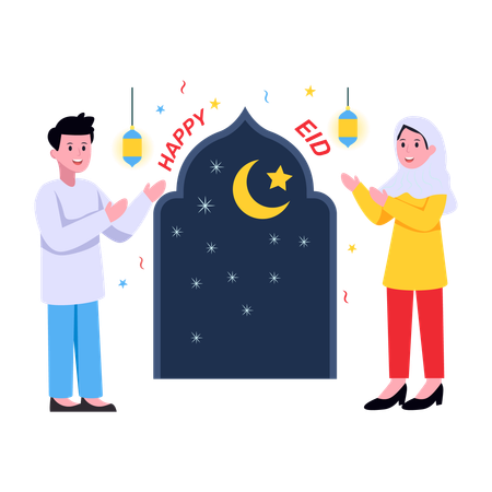 Happy EID  Illustration