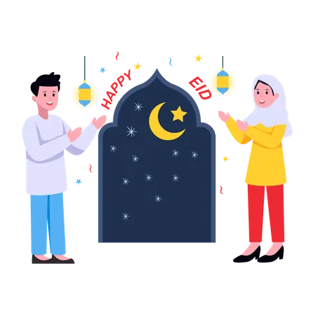 Happy EID  Illustration