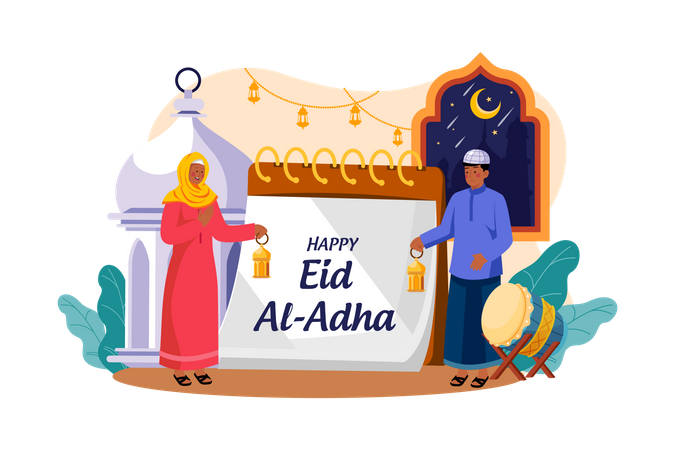 Happy Eid  Illustration