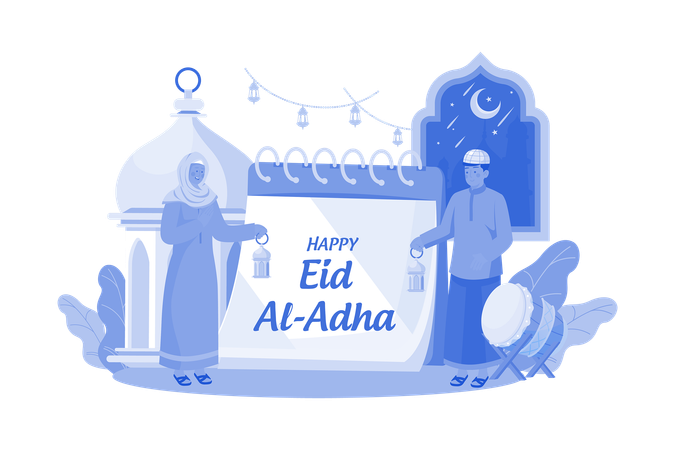 Happy Eid  Illustration