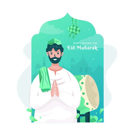 Happy eid mubarak  Illustration