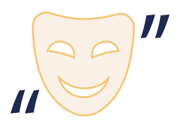 Depression Concept Mental Disorder Feeling Of Despair And Helplessness Negative Emotions And Suffer Behind Character Smiley Face Flat Vector Illustration イラスト