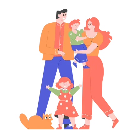 Happy Family Illustration
