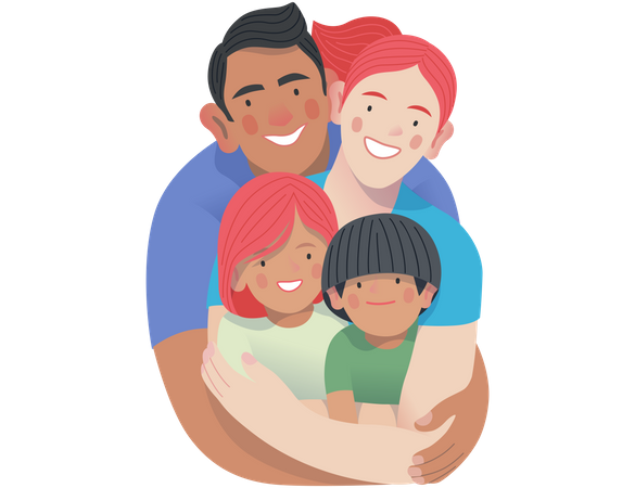 Best Premium Happy Family Illustration download in PNG & Vector format