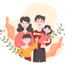 illustrations of family bounding