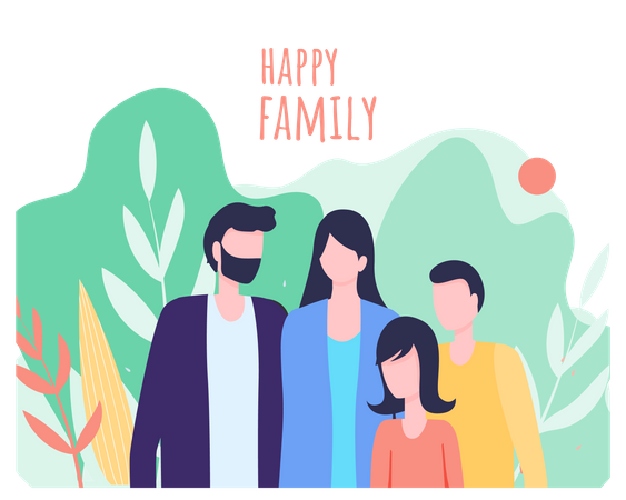 Happy family day  Illustration