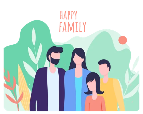 Happy family day Illustration