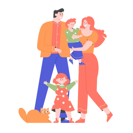 Happy Family  Illustration