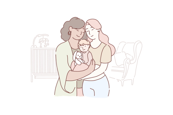 Happy family  Illustration