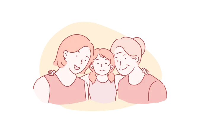 Happy family  Illustration