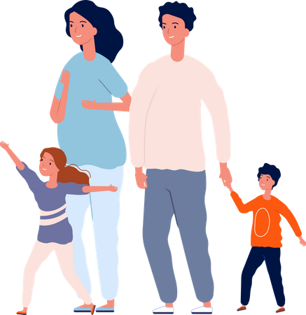 Happy family  Illustration