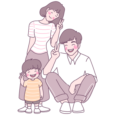 Happy Family  Illustration