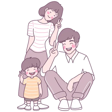 Happy Family  Illustration