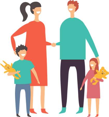 Happy Family  Illustration