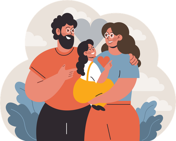 Happy family  Illustration