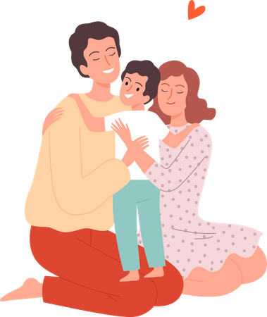 Happy family  Illustration