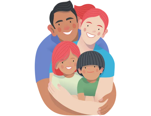 Happy Family  Illustration