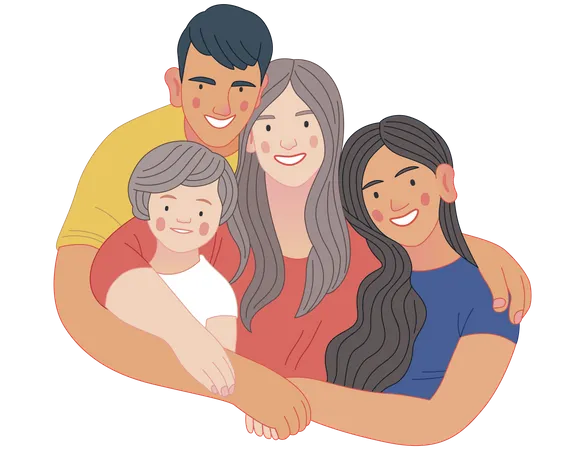 Happy Family  Illustration