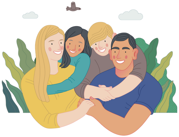 Happy family  Illustration