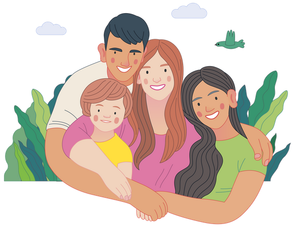 Happy family  Illustration