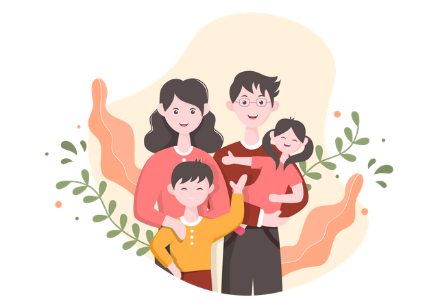 Happy Family  Illustration