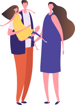 Happy Family  Illustration