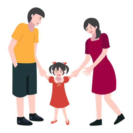 Happy Family Moments  Illustration