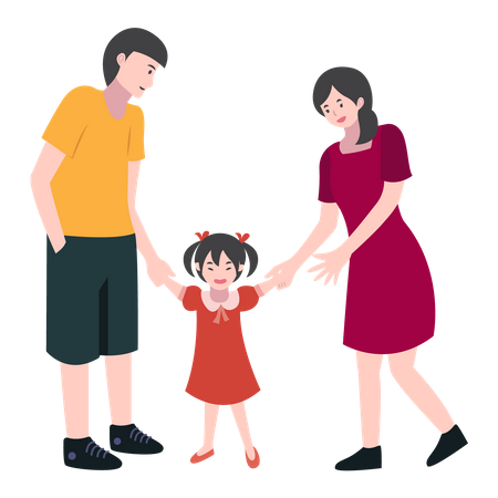 Happy Family Moments  Illustration