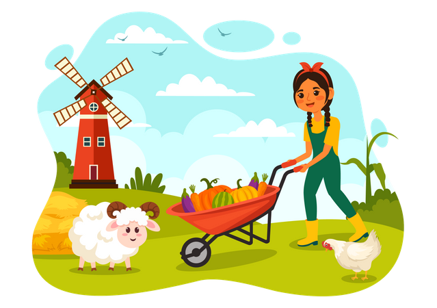 Happy Farmers Day  Illustration