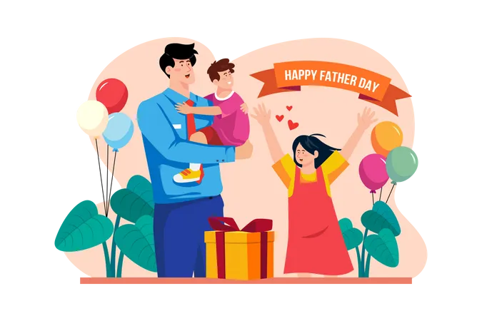 Happy Father Day Illustration